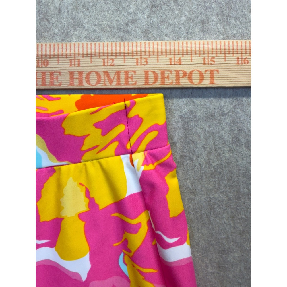 Jude Connally Pants Womens Small Pink Floral Wide Leg Crop High Rise Stretch USA - Picture 6 of 9